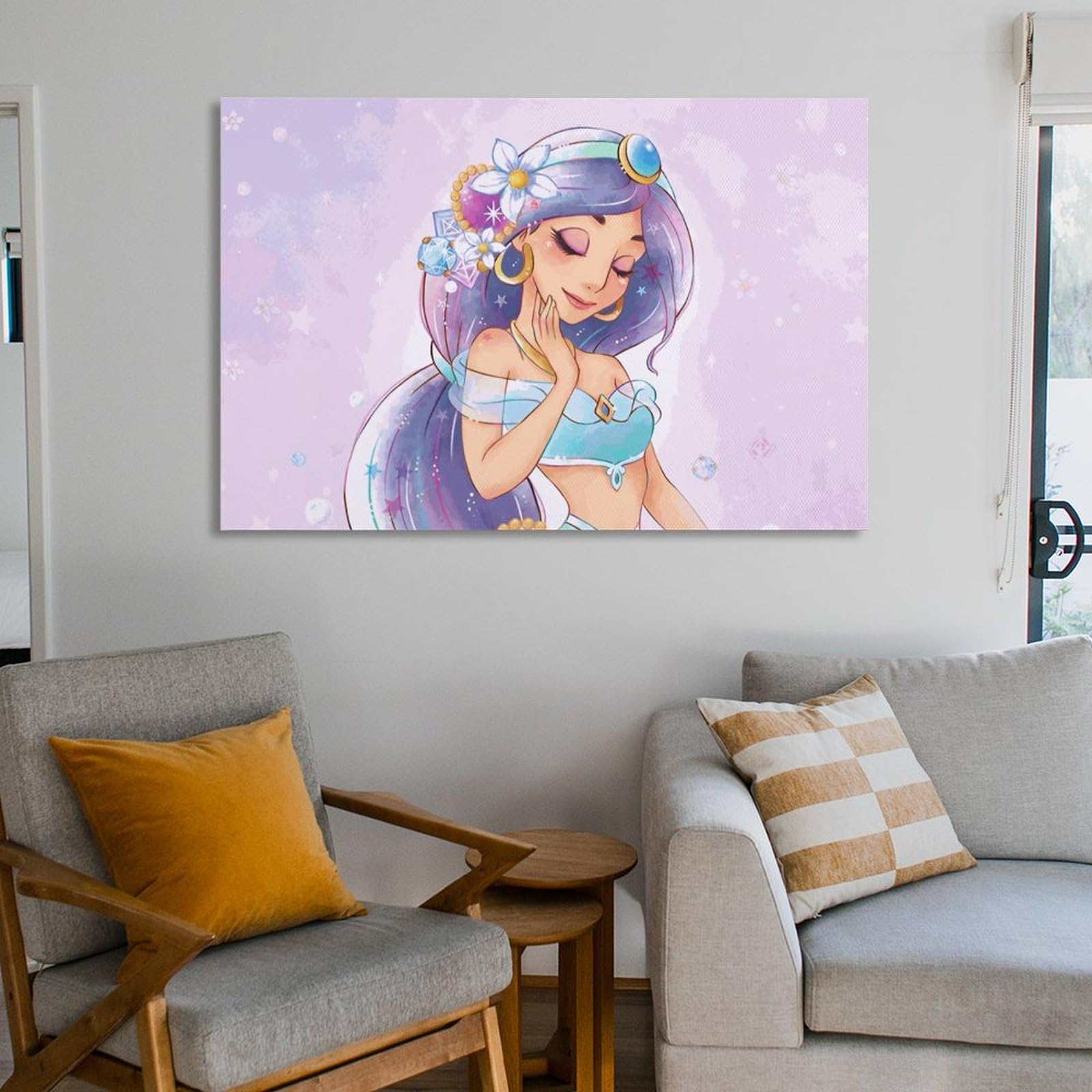 Amazon.co.jp: アラジン ジャスミン アートポスター 飾り絵 かわいい